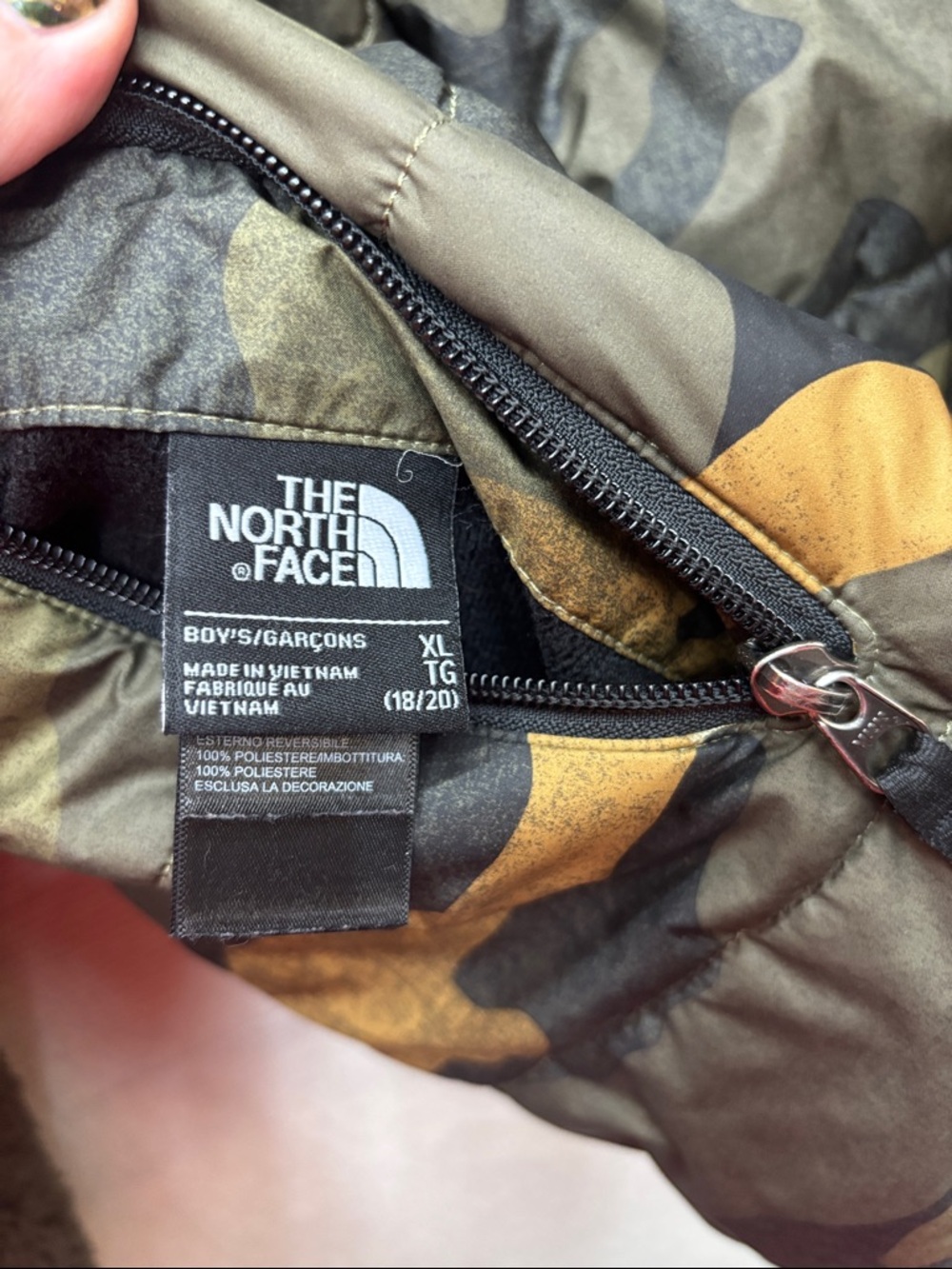 The North Face | XL Camouflage Insulated Puffer Jacket - reversible green - Picture 7 of 8